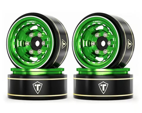 Treal Hobby Type H 1.0" Aluminum 6-Slot Beadlock Wheels (4) (28.4g)