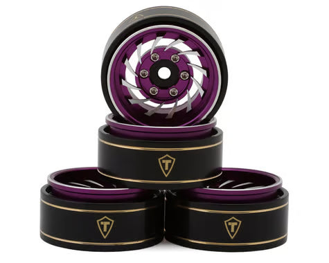 Treal Hobby Type L 1.0" Aluminum Cyclone Beadlock Wheels (4) (27.5g ea)