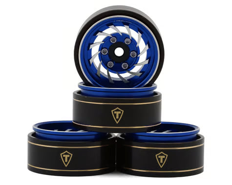 Treal Hobby Type L 1.0" Aluminum Cyclone Beadlock Wheels (4) (27.5g ea)