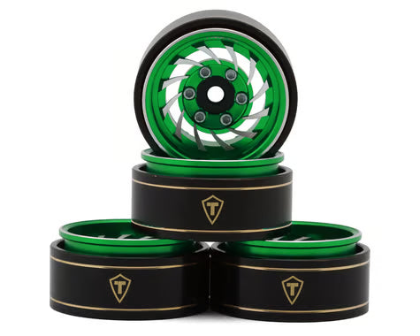 Treal Hobby Type L 1.0" Aluminum Cyclone Beadlock Wheels (4) (27.5g ea)