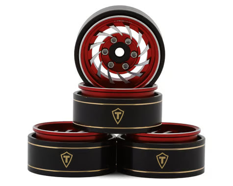 Treal Hobby Type L 1.0" Aluminum Cyclone Beadlock Wheels (4) (27.5g ea)