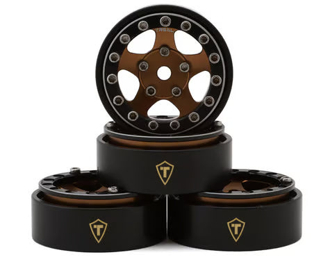Treal Hobby Classic 5-Star 1.0" Beadlock Wheels (4) (22.4g)