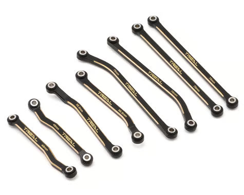 Treal Hobby High Clearance Brass Upper & Lower Chassis Link Set for Traxxas® TRX-4M® (Black) (8) (55g)