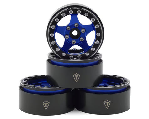 Treal Hobby Type E 1.9" Classic 5-Spoke Beadlock Wheels (4) (126g ea)