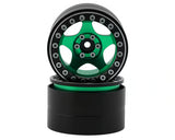 Treal Hobby Type C 2.2" 5-Spoke Aluminum 1/10 Rock Crawler Beadlock Wheels (2) (137g ea)