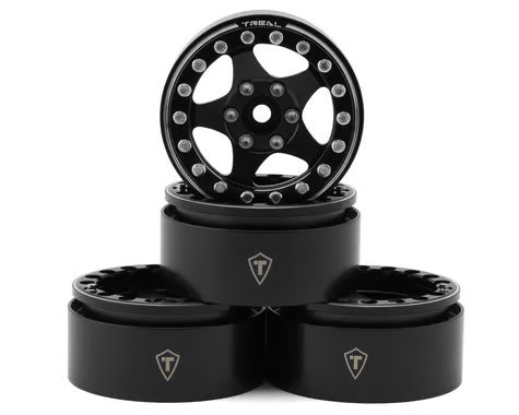 Treal Hobby Type E 1.9" Classic 5-Spoke Beadlock Wheels (4) (126g ea)