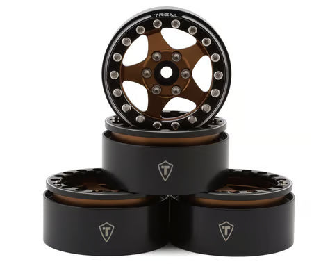 Treal Hobby Type E 1.9" Classic 5-Spoke Beadlock Wheels (4) (126g ea)