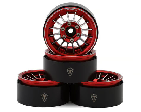 Treal Hobby 1.9" Type-J Multi-Spoke Aluminum Crawler Beadlock Wheels (4) (113.7g ea)