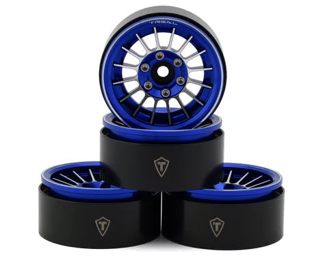 Treal Hobby 1.9" Type-J Multi-Spoke Aluminum Crawler Beadlock Wheels (4) (113.7g ea)