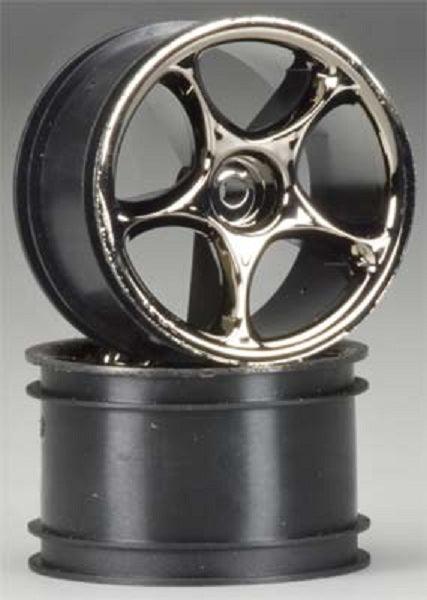 Traxxas 2472A Tracer 2.2" Rear Wheels Black Chrome Bandit (2)