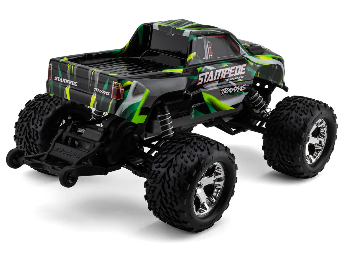 Traxxas 36354-4-GRNX Stampede BL-2s HD RTR 1/10 2WD Brushless Monster Truck (Green) w/BL-2s ESC & TQ 2.4GHz Radio