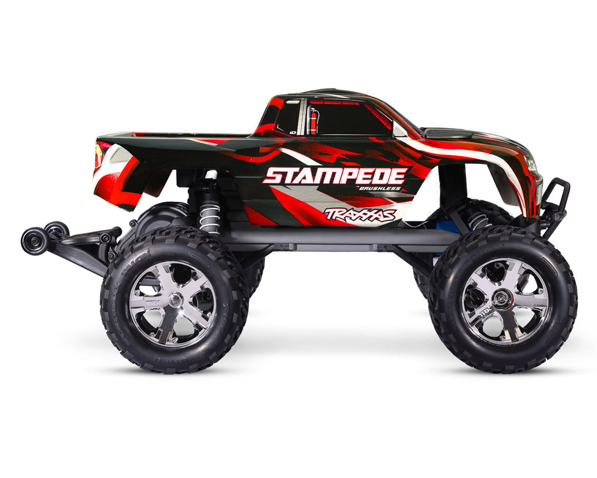 Traxxas 36354-4-RED Stampede BL-2s HD RTR 1/10 2WD Brushless Monster Truck (Red) w/BL-2s ESC & TQ 2.4GHz Radio