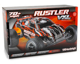 Traxxas 37076-74 Rustler VXL Camión estadio 1/10 RTR sin escobillas (naranja) con Magnum 272R, radio TQi de 2,4 GHz y TSM