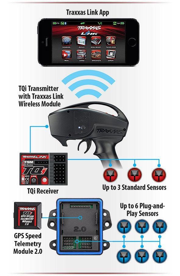 Traxxas 6550x + 6551x TQi GPS Speed Telemetry Module 2.0 + Expander COMBO