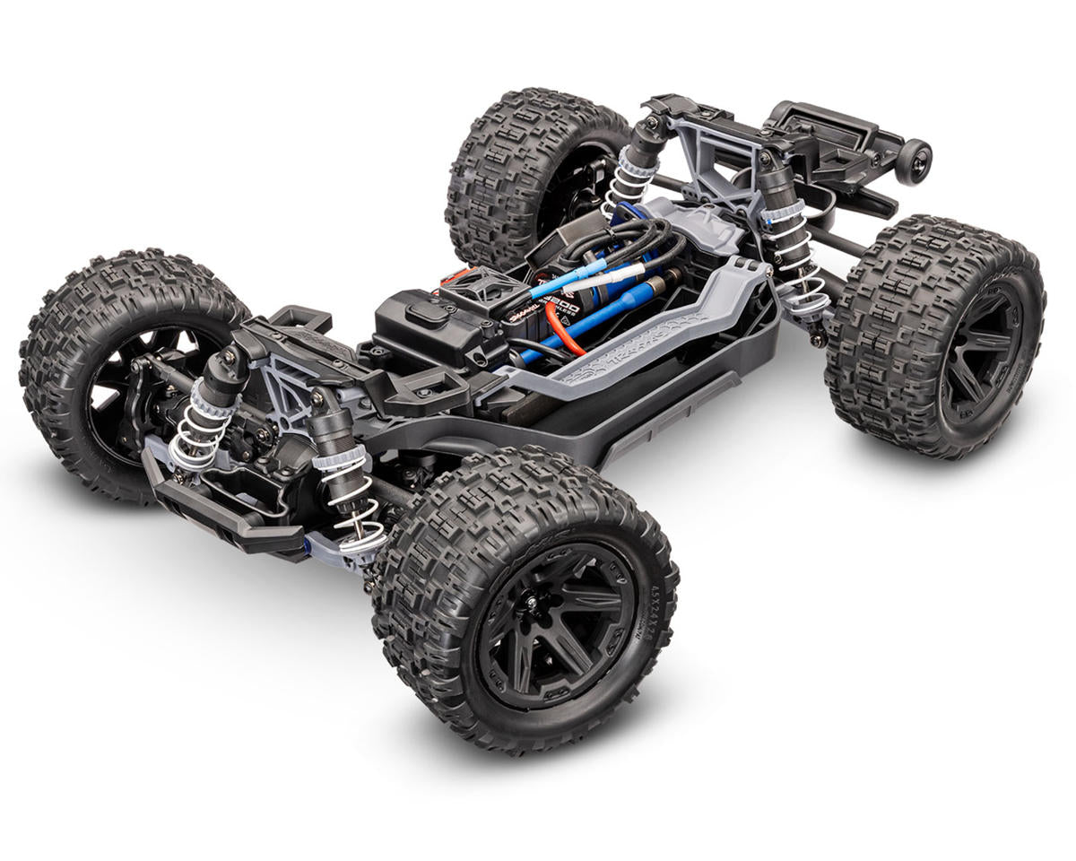 Traxxas Rustler® 67464-4-BLUE 4x4 VX3 1/10 RTR 4WD Brushless Stadium Truck (Blue) w/VX3 ESC, TQi™ Sport 2.4GHz Radio & TSM®