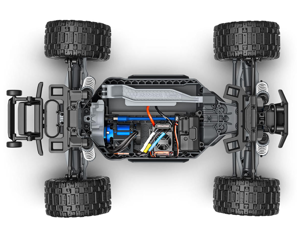 Traxxas Rustler® 67464-4-BLUE 4x4 VX3 1/10 RTR 4WD Brushless Stadium Truck (Blue) w/VX3 ESC, TQi™ Sport 2.4GHz Radio & TSM®