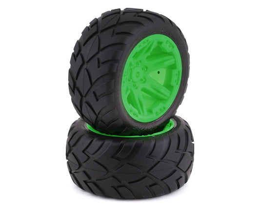 Traxxas 6768G Anaconda Neumáticos premontados de 2,8" con ruedas traseras eléctricas RXT (2) (verde) con hexágono de 12 mm