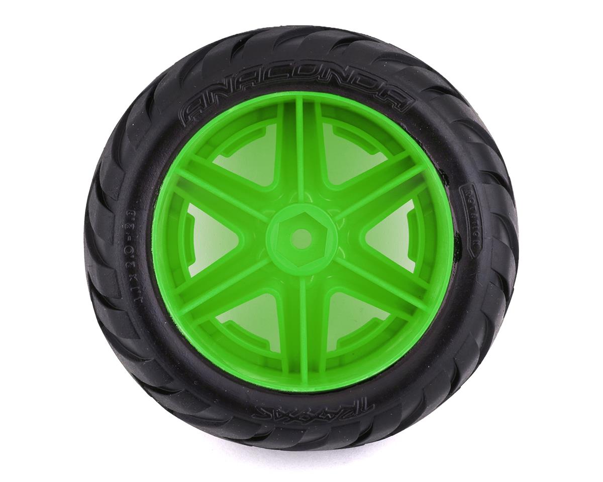 Traxxas 6775G Anaconda 2.8" Pre-Mounted Tires w/RXT Wheels (2) (Green) w/12mm Hex