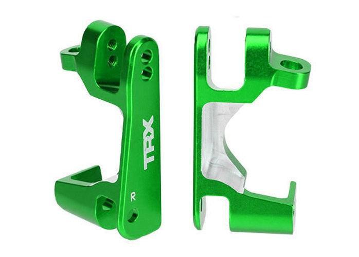 Traxxas Caster Blocks (C-hubs), 6061-T6 Aluminum (Green-Anodized) Slash XO-1