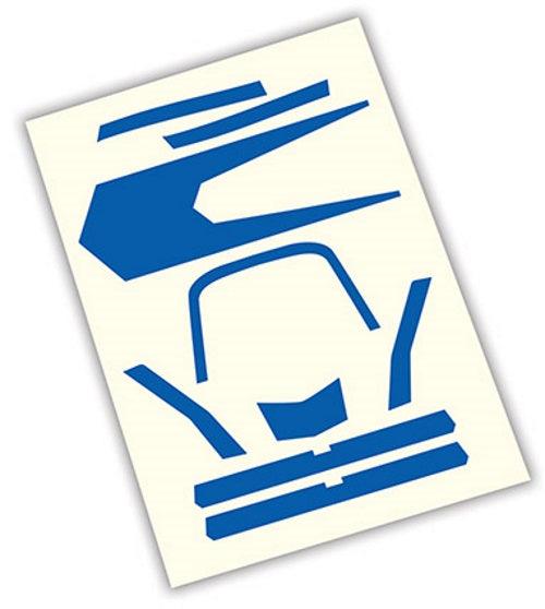 Traxxas 7981 Decals High Visibility Blue Aton