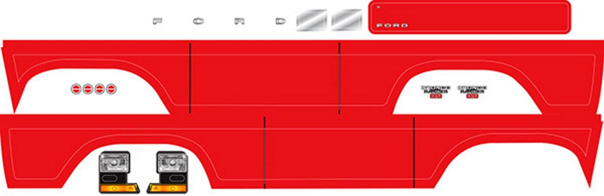 Traxxas 8078R Decal sheet Bronco Red TRX-4