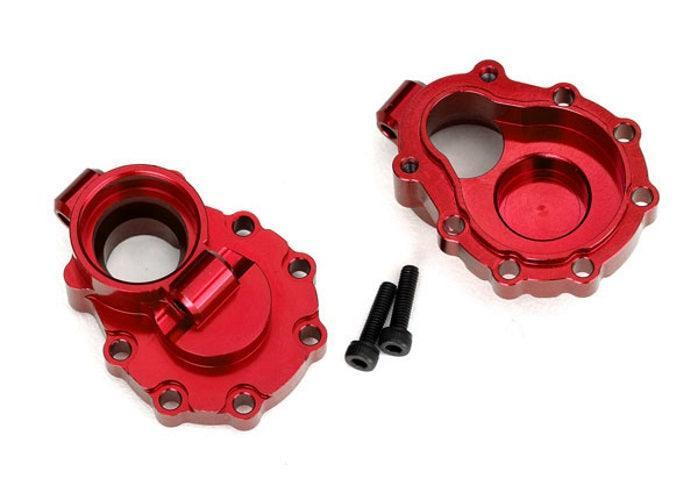 Traxxas 8253R Portal Housings Inner Rear 6061-T6 Aluminum Red-Anodized TRX-4