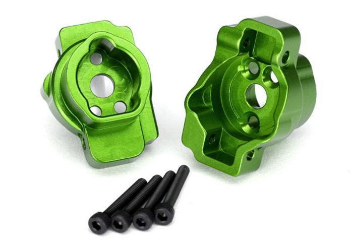 Traxxas Portal Drive Axle Mount Rear 6061-T6 Aluminum Green 2.5x16 CS TRX-4