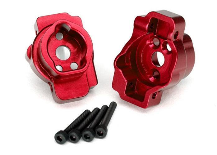 Traxxas Portal Drive Axle Mount Rear 6061-T6 Aluminum Red 2.5x16 CS TRX-4
