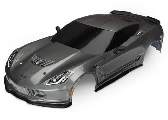 Traxxas Body Chevrolet Corvette Z06 Graphite (Painted Decal Applied) 4 Tec 2.0