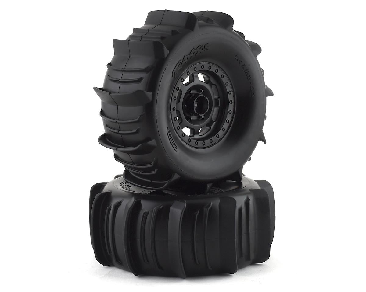 Traxxas 8475 Unlimited Desert Racer Pre-Mounted Paddle Tires (2) w/17mm Hex