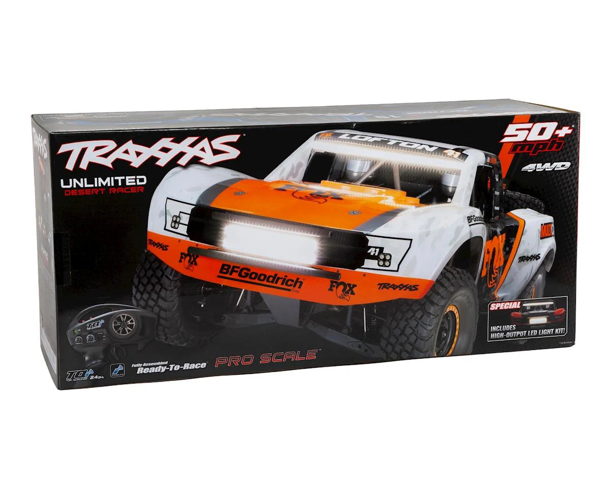 Traxxas 85086-4 Unlimited Desert Racer UDR 6S RTR 4WD Race Truck (Fox) w/LED Lights & TQi 2.4GHz Radio