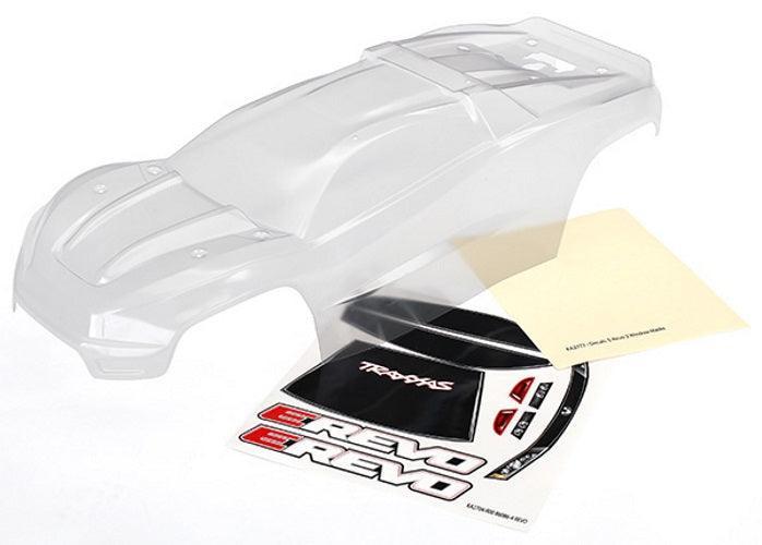 Traxxas 8611 Body E-Revo Clear /Window Grill /Lights Decal Sheet