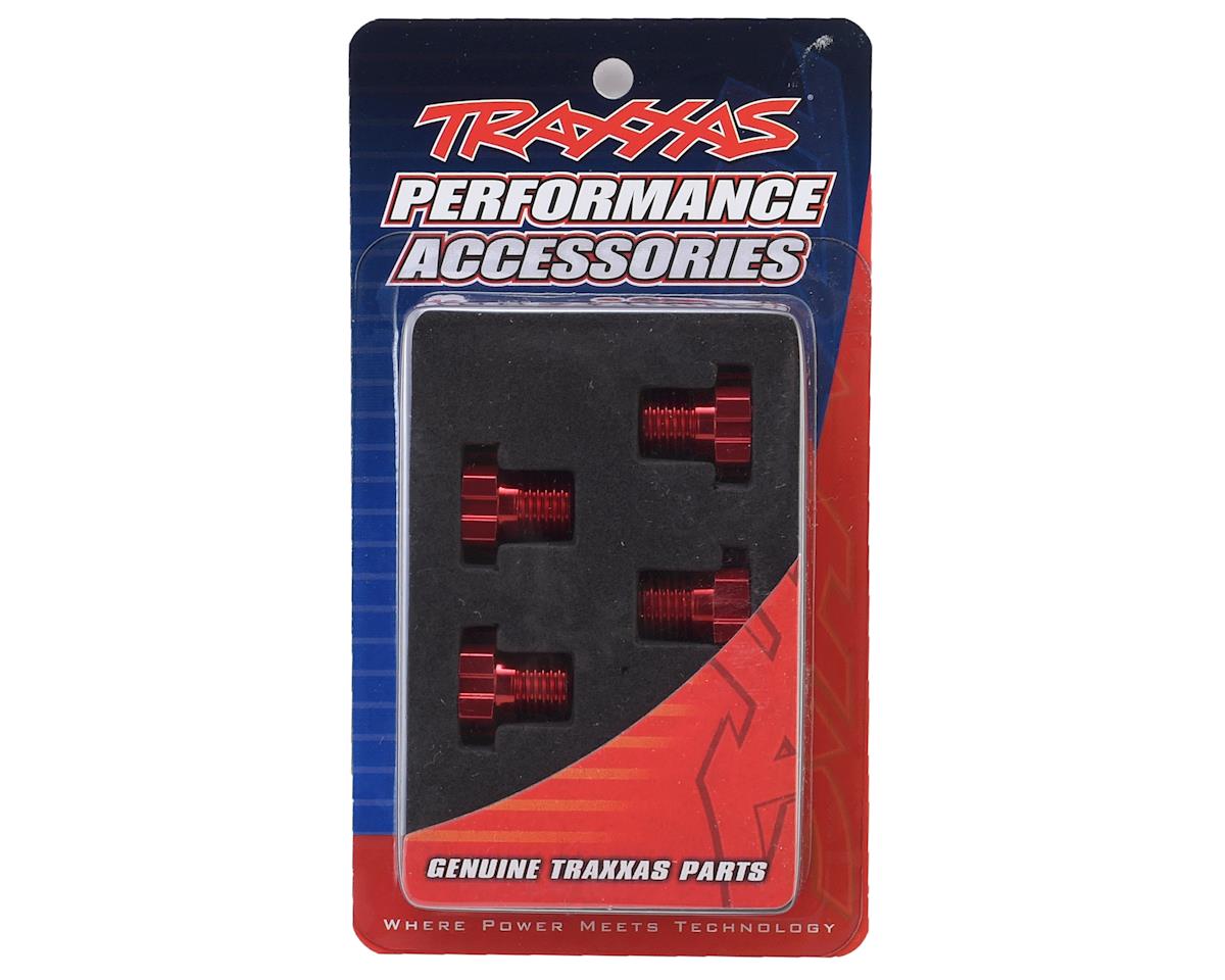 Traxxas 8654R Moyeu de roue cannelé hexagonal de 17 mm (rouge) (4)