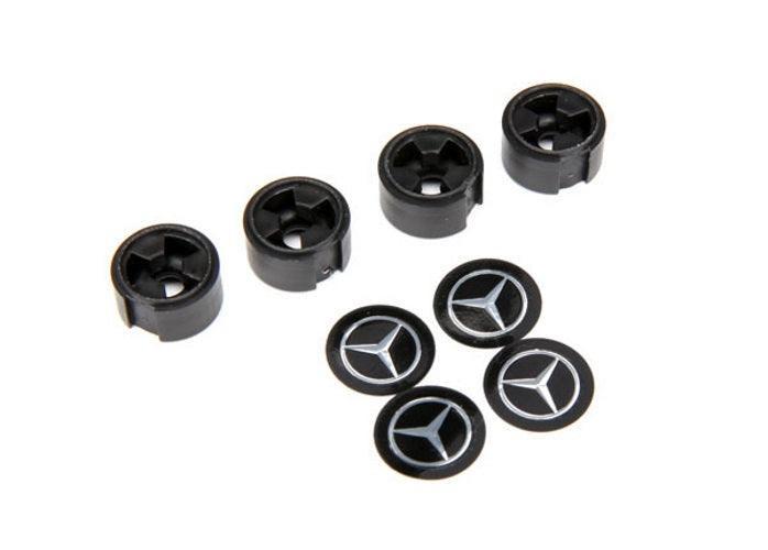 Traxxas Center caps Mercedes-Benz G 500 4x4 wheel (black) (Requires #8255A)
