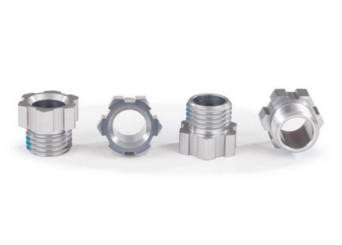 Traxxas 8886A Stub Axle Nut Aluminum (Gray-Anodized) (4) TRX-4