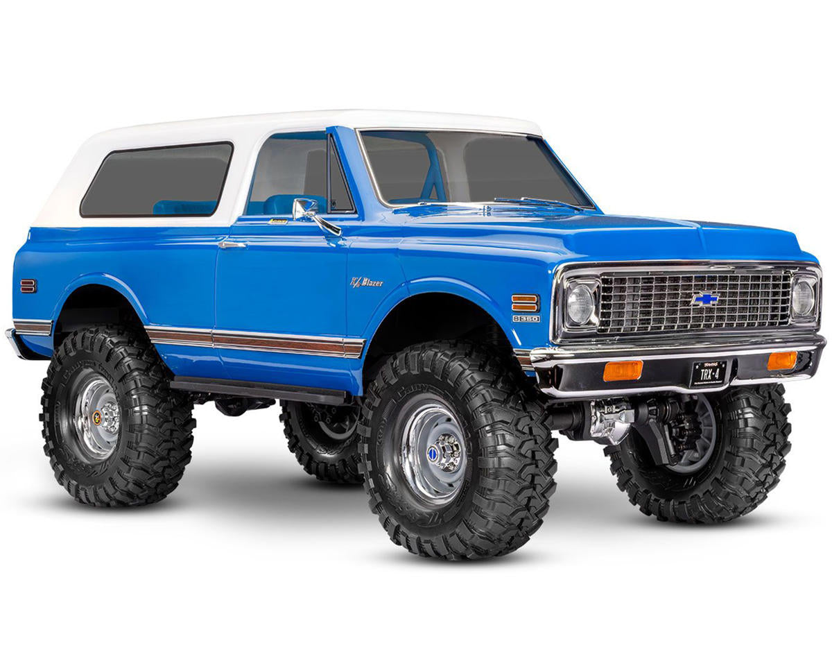 Traxxas 91076-4-BLUE TRX-4® 1/10 Electric 4WD RTR Scale Trail Rock Crawler (Blue) w/1972 Chevy Blazer Clipless Body & TQi 2.4GHz Radio