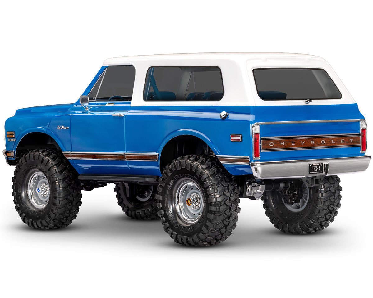 Traxxas 91076-4-BLUE TRX-4® 1/10 Electric 4WD RTR Scale Trail Rock Crawler (Blue) w/1972 Chevy Blazer Clipless Body & TQi 2.4GHz Radio