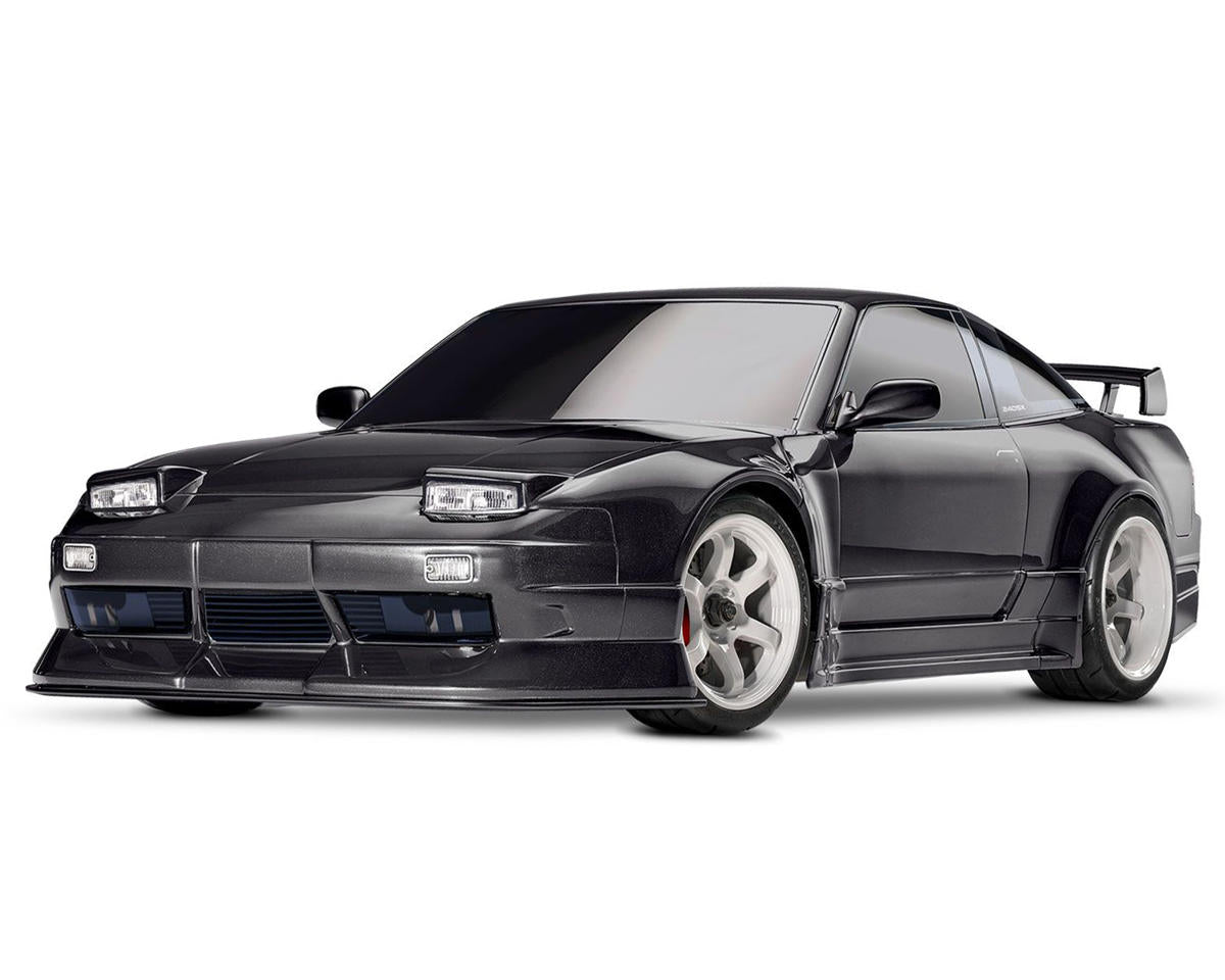 Traxxas 93424-4-BLK 4-Tec® 2.0 Nissan® 240SX 1/10 RTR Electric Brushless 4WD On-Road Car (Black) w/VX3 ESC, TQi™ Sport 2.4GHz Radio & TSM®