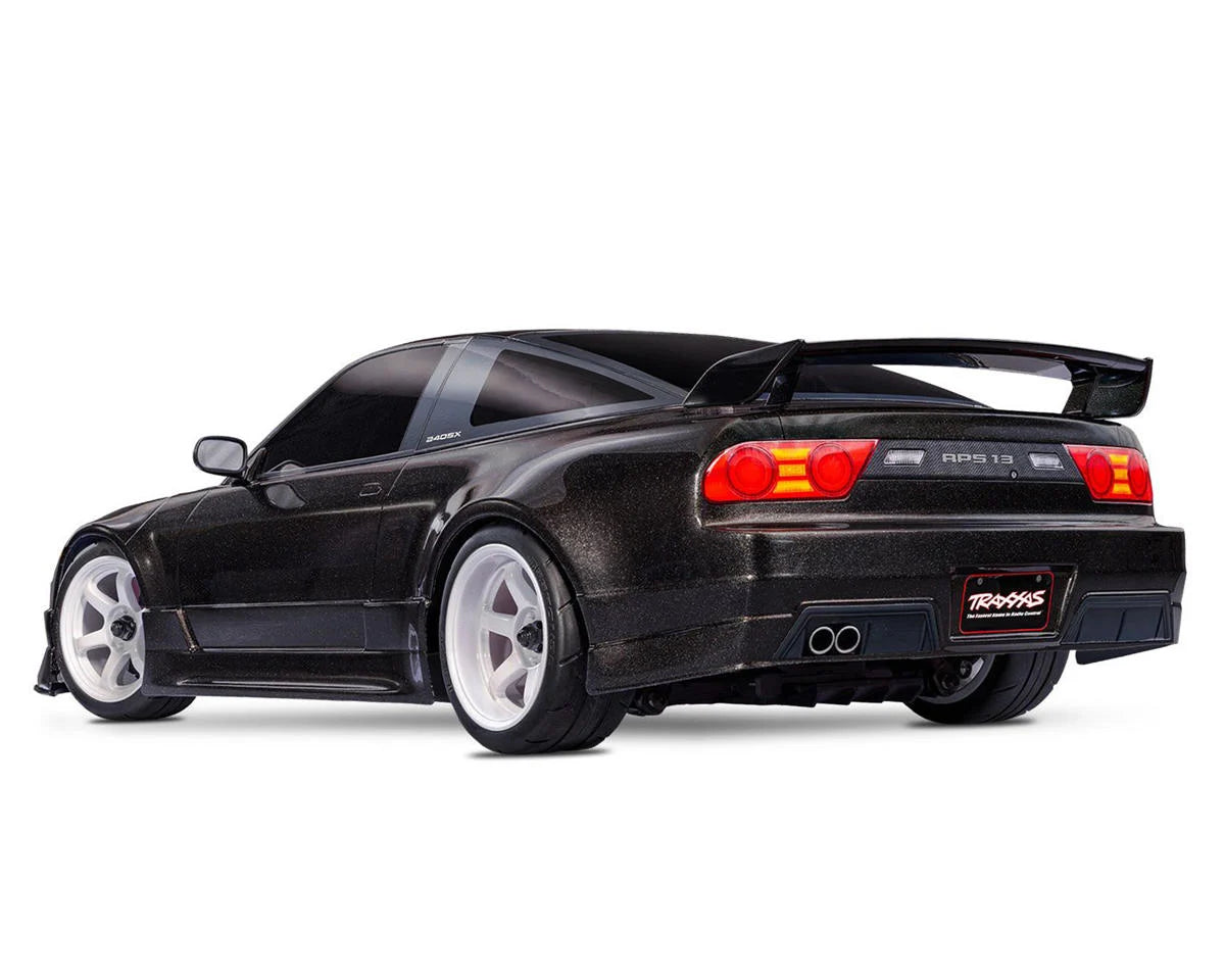 Traxxas 93424-4-BLK 4-Tec® 2.0 Nissan® 240SX 1/10 RTR Electric Brushless 4WD On-Road Car (Black) w/VX3 ESC, TQi™ Sport 2.4GHz Radio & TSM®