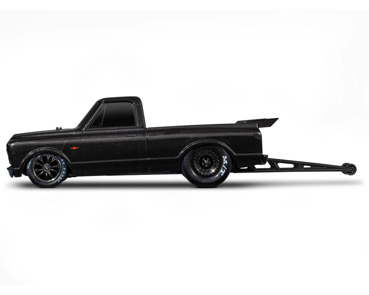 Traxxas 94376-74-BLK Drag Slash HD 1967 Chevrolet C10 1/10 2WD RTR No Prep Truck (Black) w/TQi 2.4GHz Radio & TSM