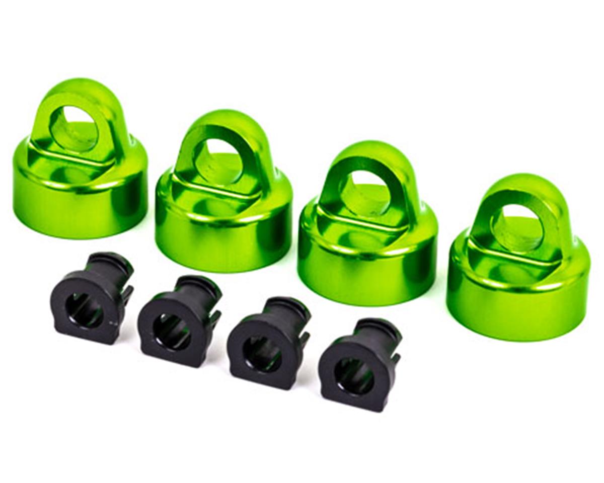 Traxxas 9664G Sledge Aluminum Gt-Maxx Shock Caps (Green) (4)