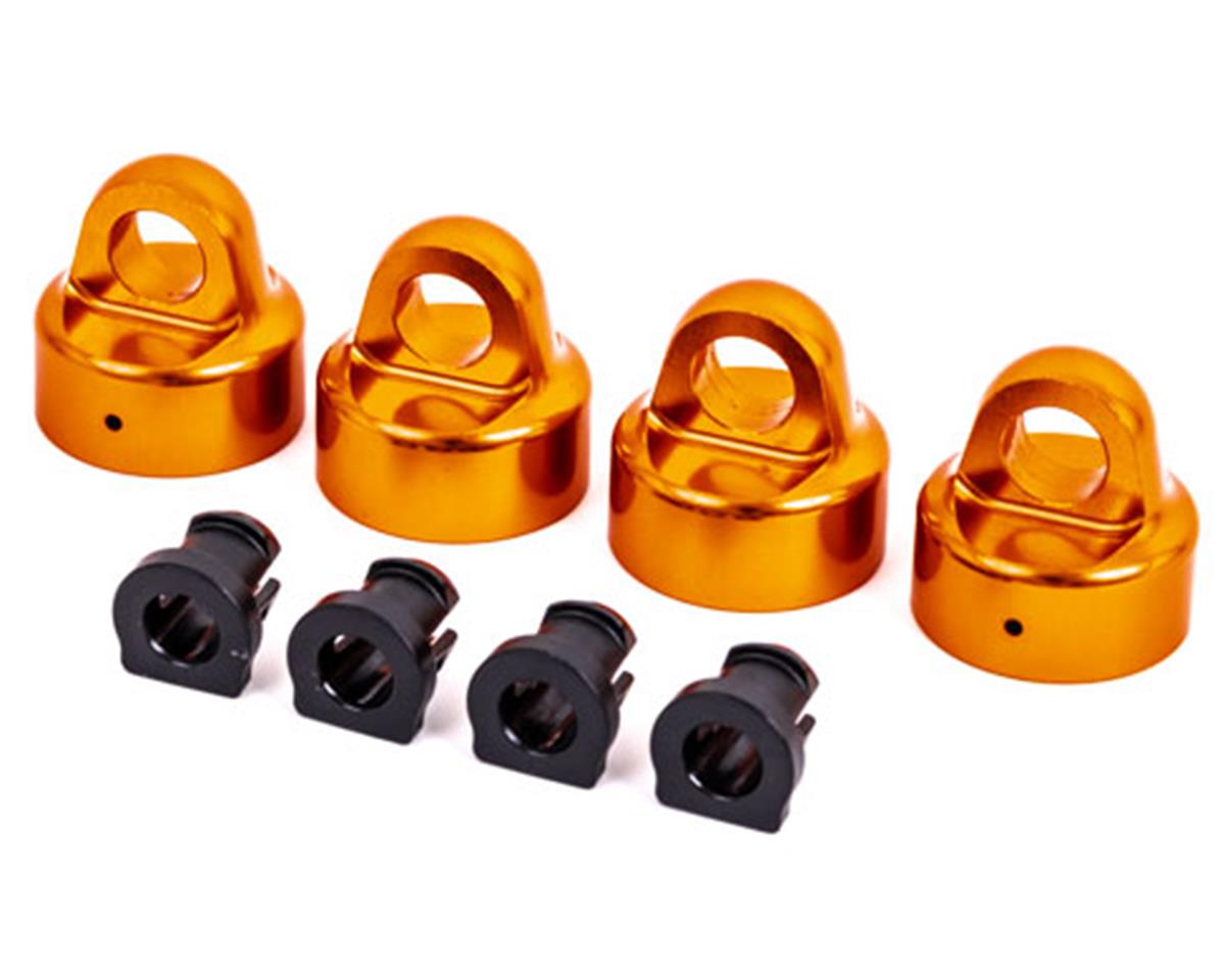 Traxxas 9664T Sledge Aluminum Gt-Maxx Shock Caps (Orange) (4)