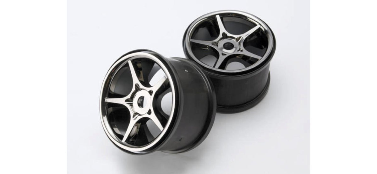 Traxxas 5372X Wheels Gemini Black Chrome Splined