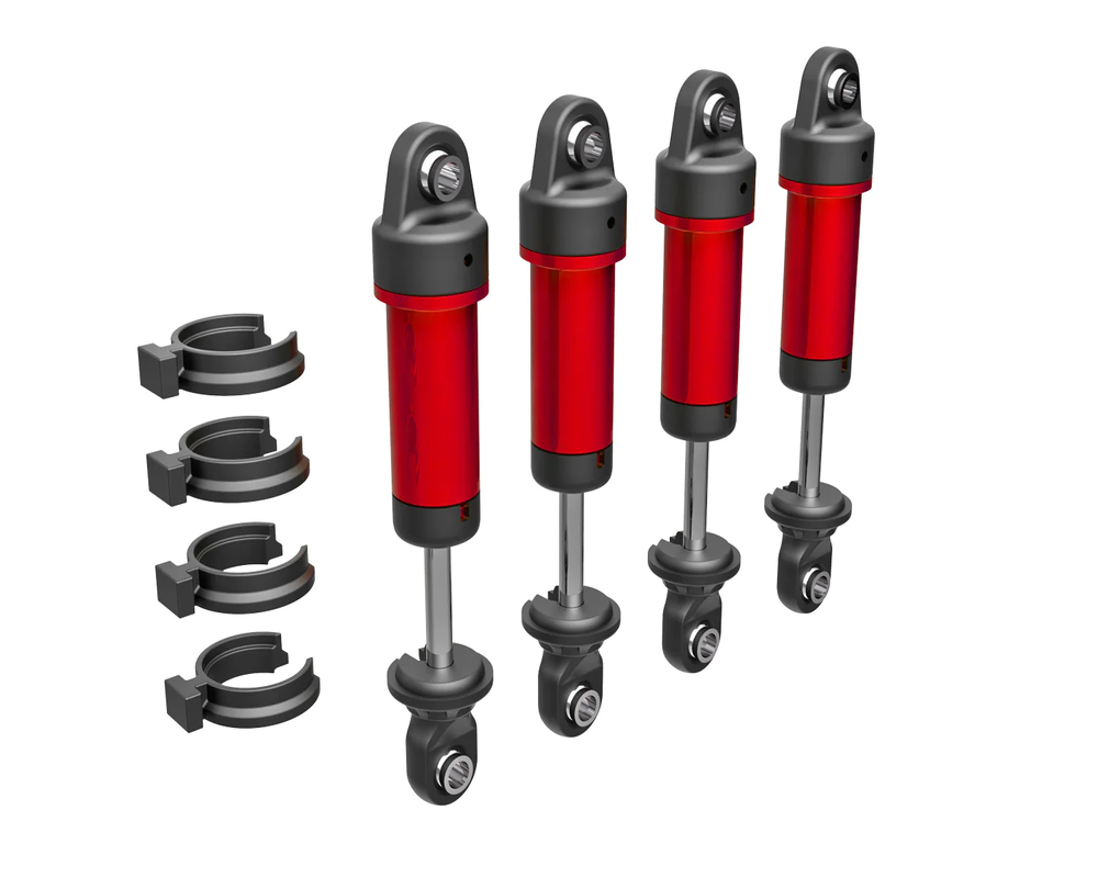 Traxxas 9764-RED TRX-4M Aluminum GTM Shocks (4) RED (without Springs)