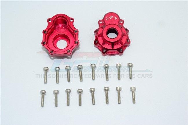 GPM ALUMINUM OUTER PORTAL DRIVE HOUSING FRONT OR REAR TRAXXAS TRX-4 / TRX-6 RED