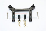 GPM ALUMINUM FRONT BODY MOUNT & POST Traxxas TRX-4 Black