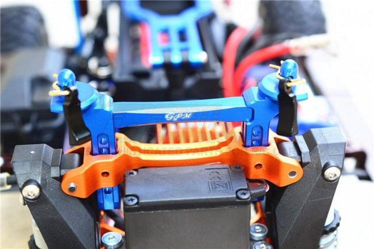 GPM ALUMINUM FRONT BODY MOUNT & POST Traxxas TRX-4 Black