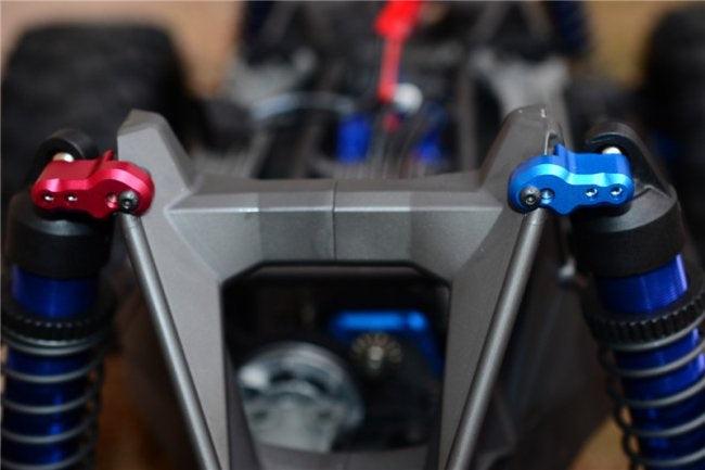 GPM ALUMINUM REAR ADJUSTABLE SHOCK MOUNT TRAXXAS X-MAXX 4X4 RED