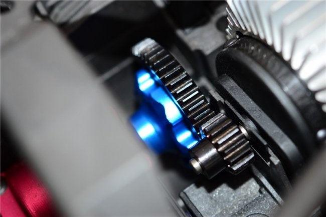 GPM ALUMINUM ADAPTER STEEL SPUR GEAR 53T MOTOR GEAR 16T TRAXXAS X-MAXX RED