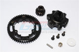 GPM ALUMINUM GEAR ADAPTER SPUR GEAR 54T MOTOR GEAR 16T TRAXXAS X-MAXX BLACK